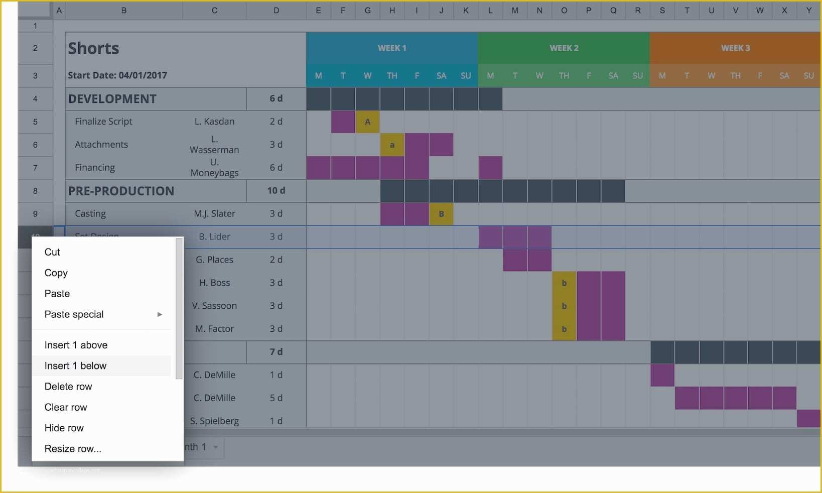 Free Gantt Chart Template Of Mastering Your Production Calendar [free Gantt Chart Excel