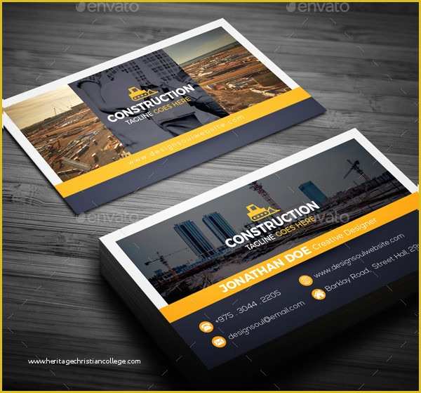 Free General Contractor Business Card Templates Of 25 Construction Business Card Printable Psd Eps
