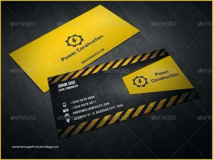 Free General Contractor Business Card Templates Of Construction Business Card Template Letterhead Designs
