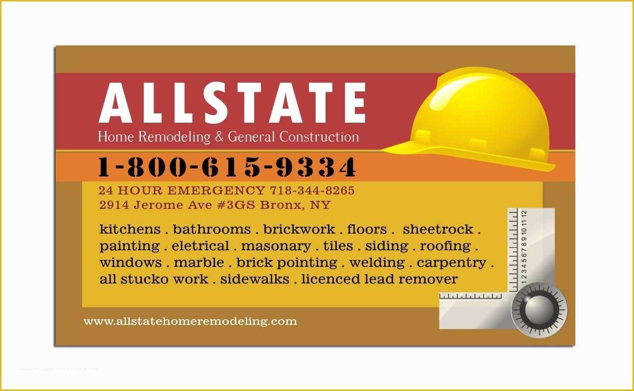 Free General Contractor Business Card Templates Of General Construction Business Cards