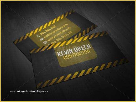 Free General Contractor Business Card Templates Of Printable Custom General Contractor Business Card Builder