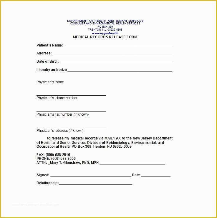 Free General Release form Template Of 30 Medical Release form Templates Free Template Downloads