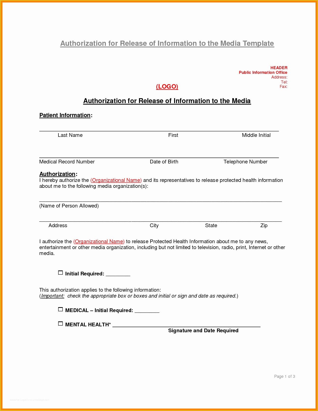 Free General Release form Template Of General Release form Template Bamboodownunder