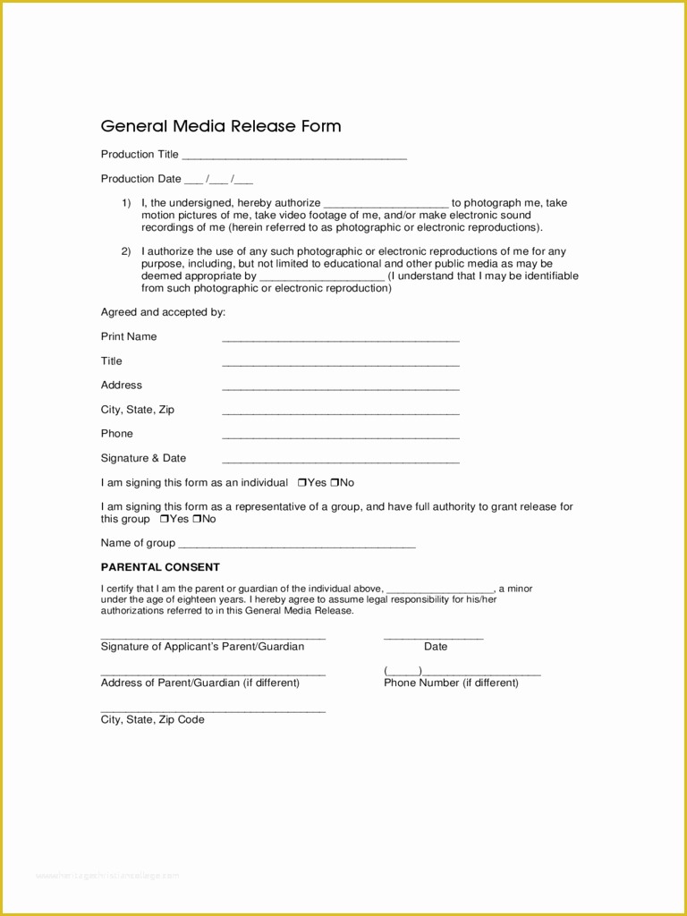 Free General Release form Template Of Media Release form 2 Free Templates In Pdf Word Excel