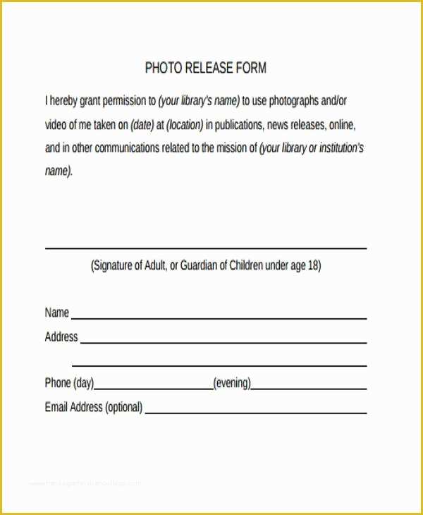 Free General Release form Template Of Release form Template