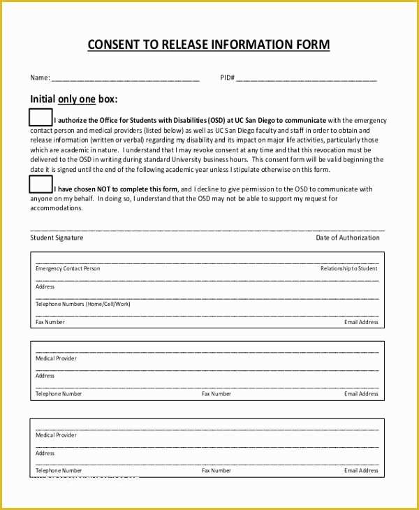 Free General Release form Template Of Release Information form Template 2018