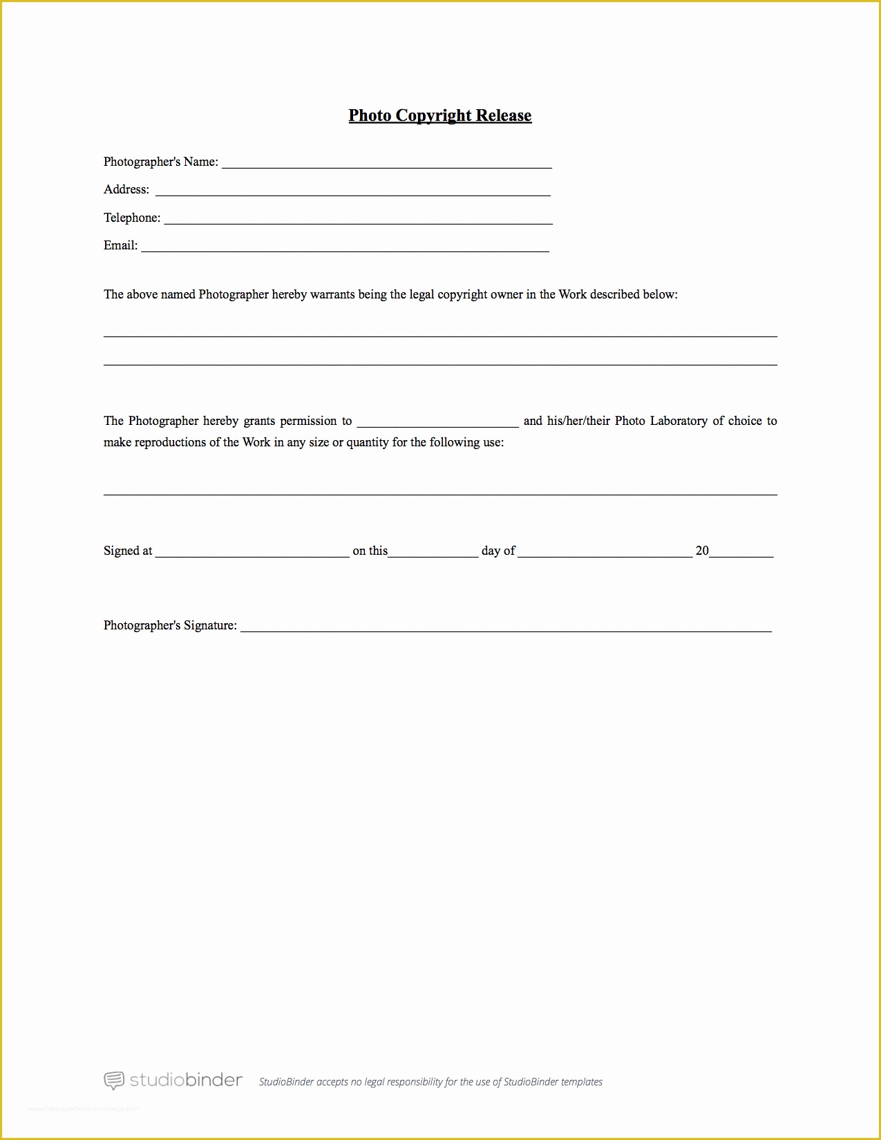 Free General Release form Template Of why You Should Have A Release form Template