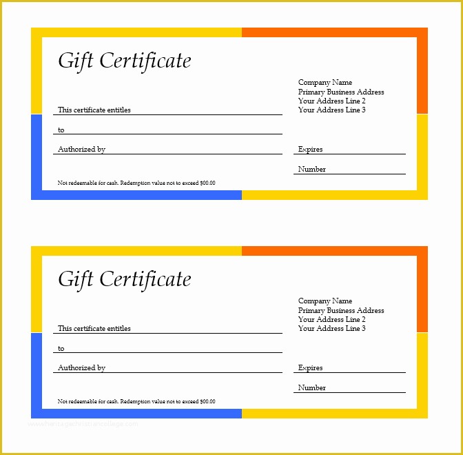 Free Gift Certificate Template Word Of 11 Free Gift Certificate Templates – Microsoft Word Templates