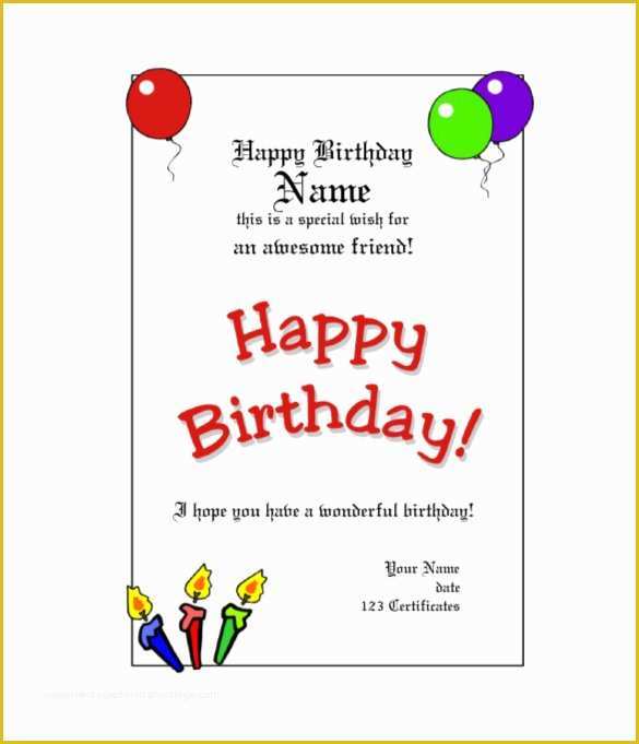 Free Gift Certificate Template Word Of Birthday Gift Certificate Templates 16 Free Word Pdf