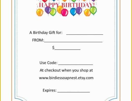 Free Gift Certificate Template Word Of Birthday Gift Certificate Templates
