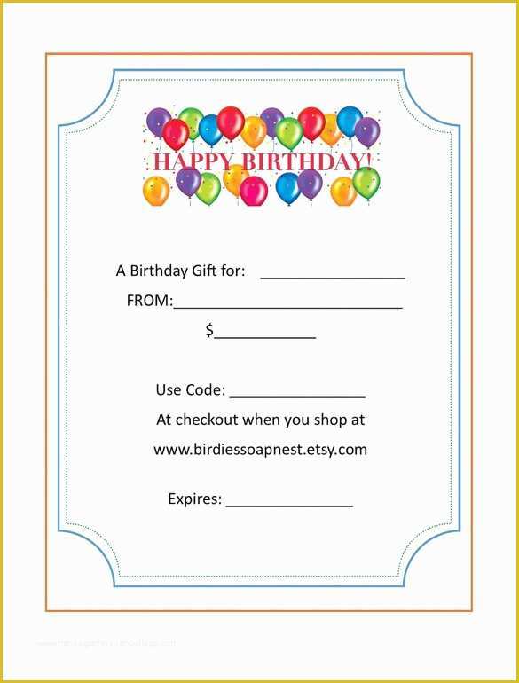 Free Gift Certificate Template Word Of Birthday Gift Certificate Templates