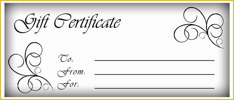 Free Gift Certificate Template Word Of Blank Gift Certificate