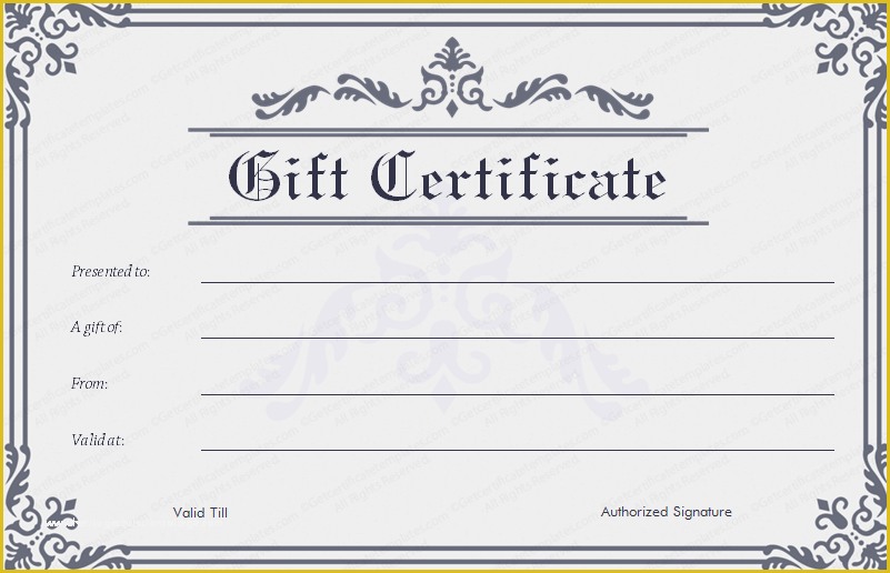Free Gift Certificate Template Word Of Blank Gift Certificate Template Word