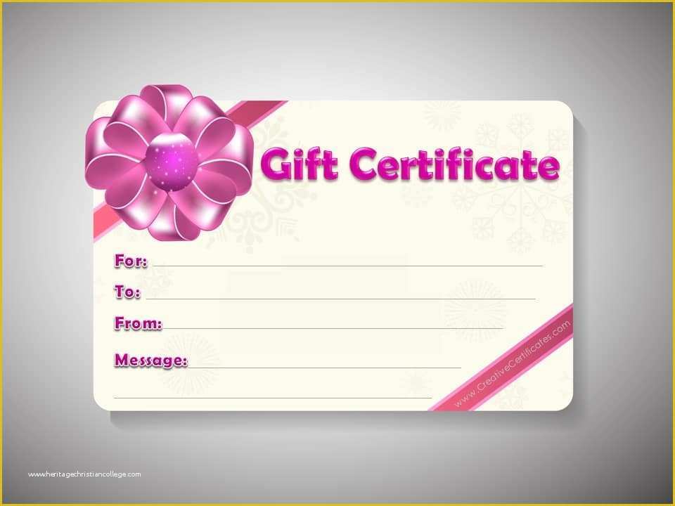 Free Gift Certificate Template Word Of Free Gift Certificate Template