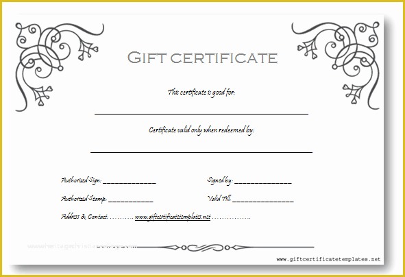 Free Gift Certificate Template Word Of Gift Certificate Template Microsoft Word