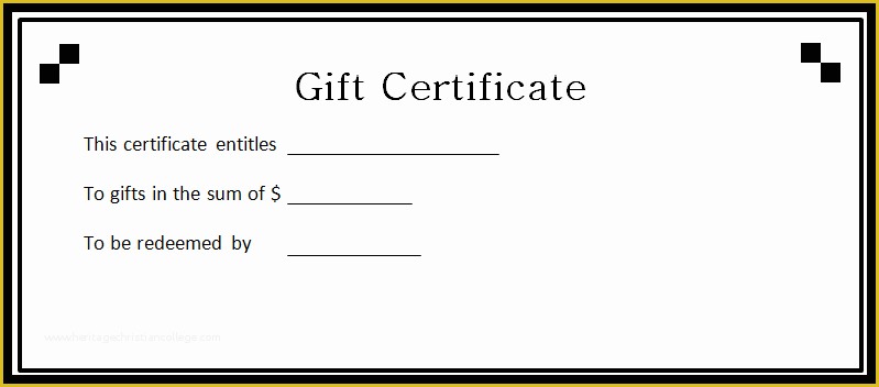 Free Gift Certificate Template Word Of Gift Certificate Template