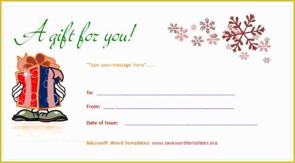 Free Gift Certificate Template Word Of Gift Certificate Template