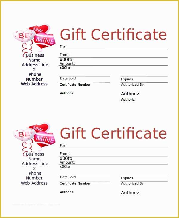 Free Gift Certificate Template Word Of Microsoft Word Certificate Template 5 Free Word
