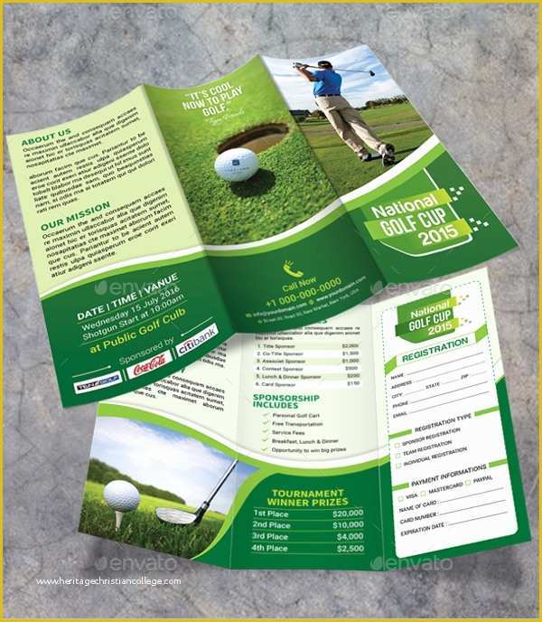 Free Golf Brochure Templates Of 21 Golf tournament Brochures