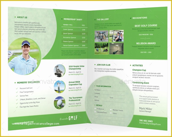Free Golf Brochure Templates Of Golf Brochure Template Njswest