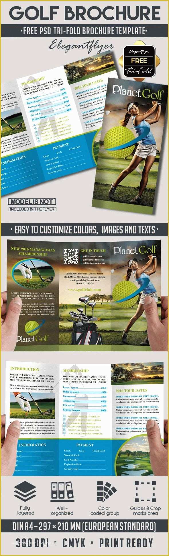 Free Golf Brochure Templates Of Golf Club – Free Psd Tri Fold Psd Brochure Template – by