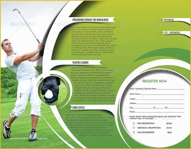 Free Golf Brochure Templates Of Golf tournament Brochure Template Golf tournament Trifold