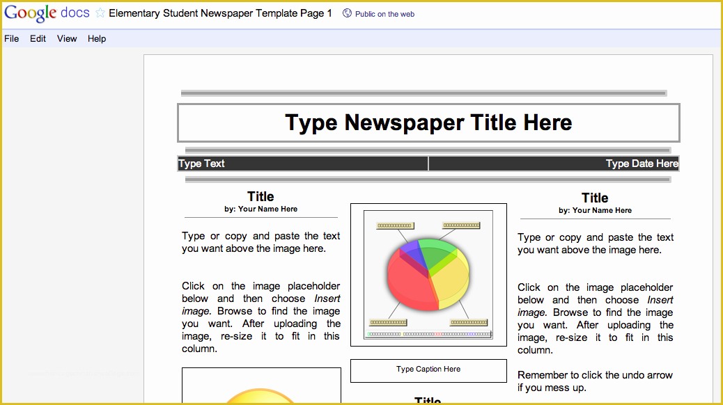 Free Google Newsletter Templates Of 8 Best Of Blank Newspaper Template Pdf Free