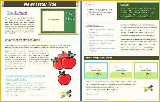 Free Google Newsletter Templates Of Elementary School Newsletter Template Plete Free Word