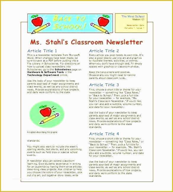 Free Google Newsletter Templates Of Google Docs School Newsletter Template Free Newspaper