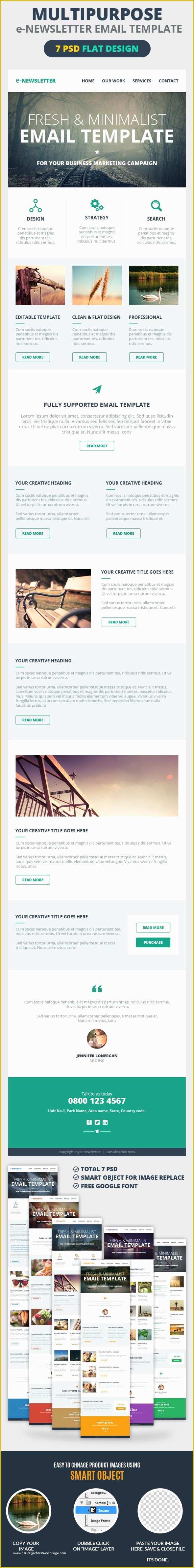 Free Google Newsletter Templates Of Multipurpose E Newsletter Email Template