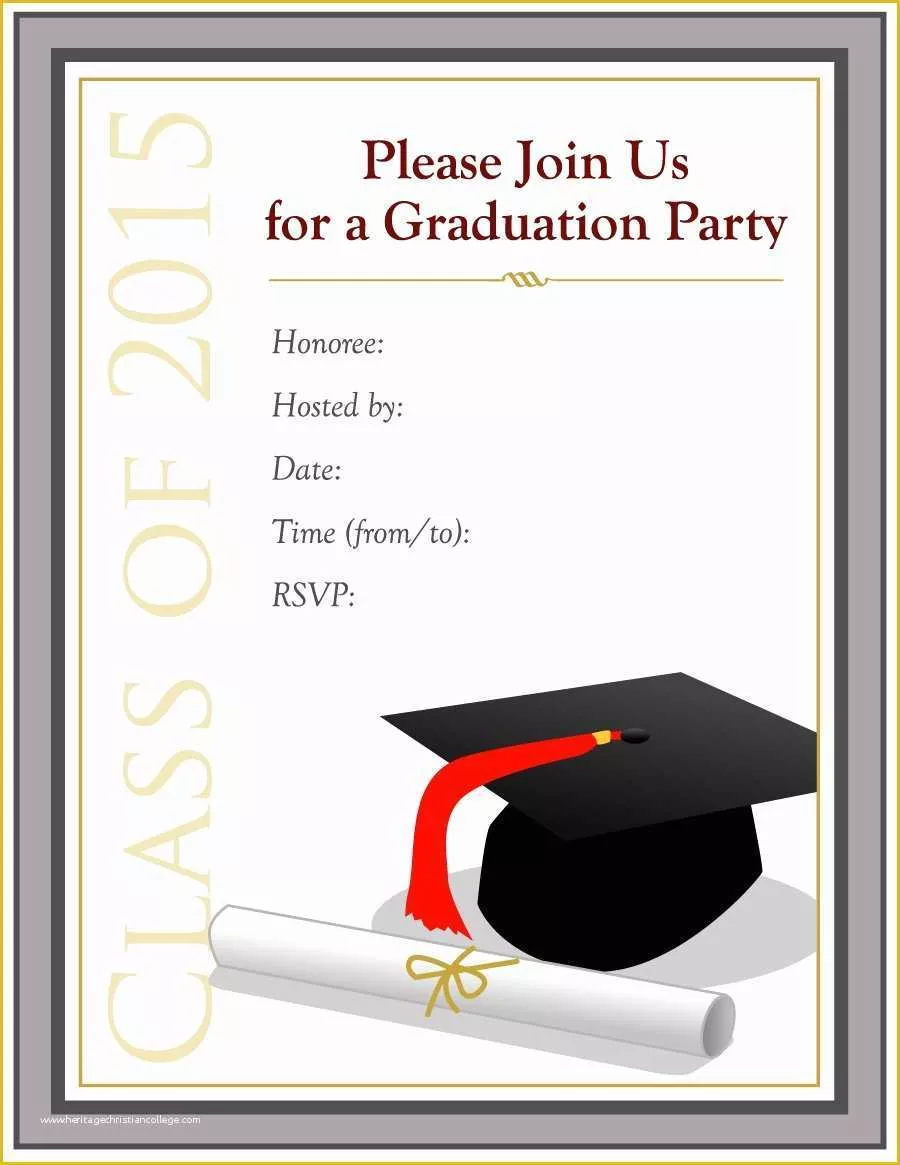 Free Graduation Announcements Templates Downloads Of 40 Free Graduation Invitation Templates Template Lab