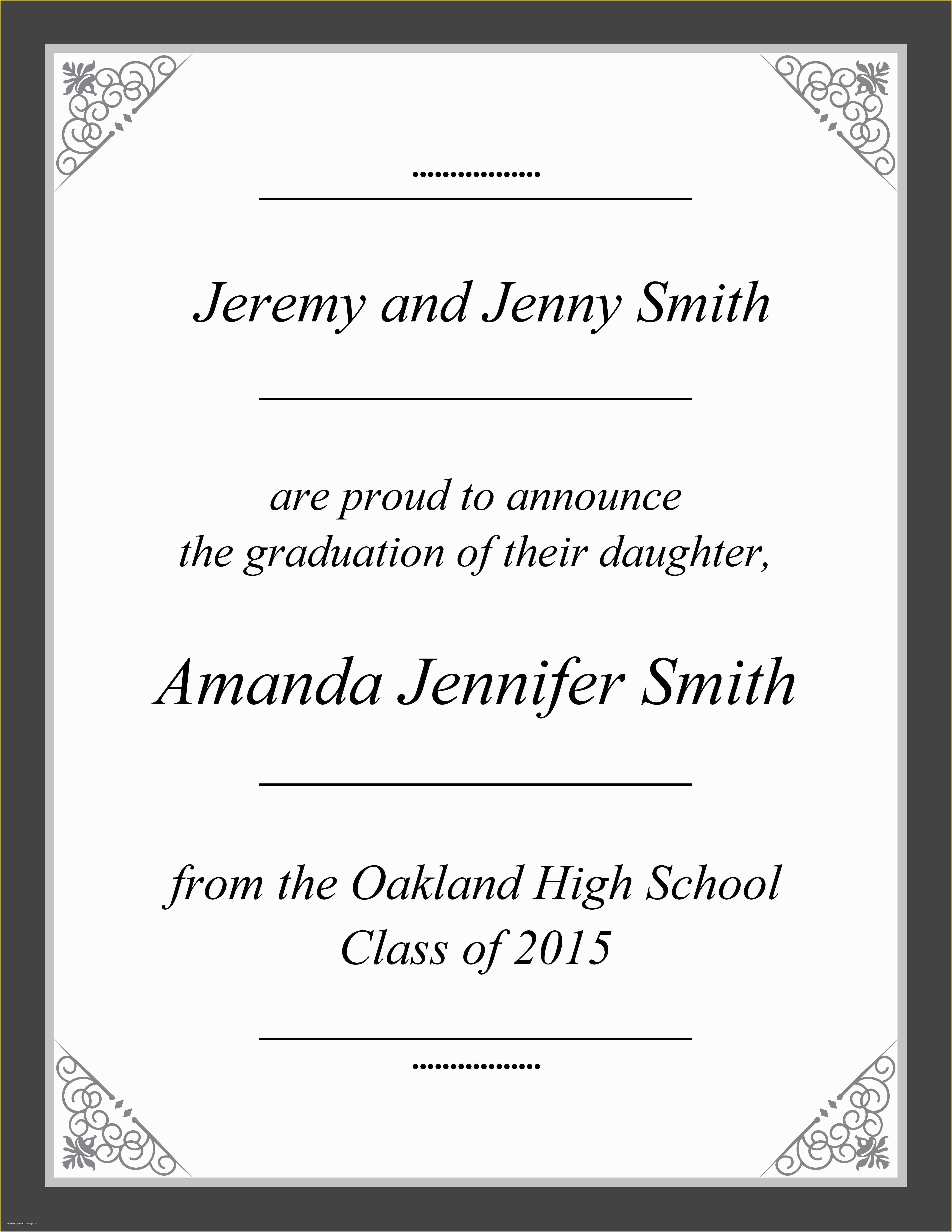 Free Graduation Announcements Templates Downloads Of Free Graduation Announcements Templates Downloads