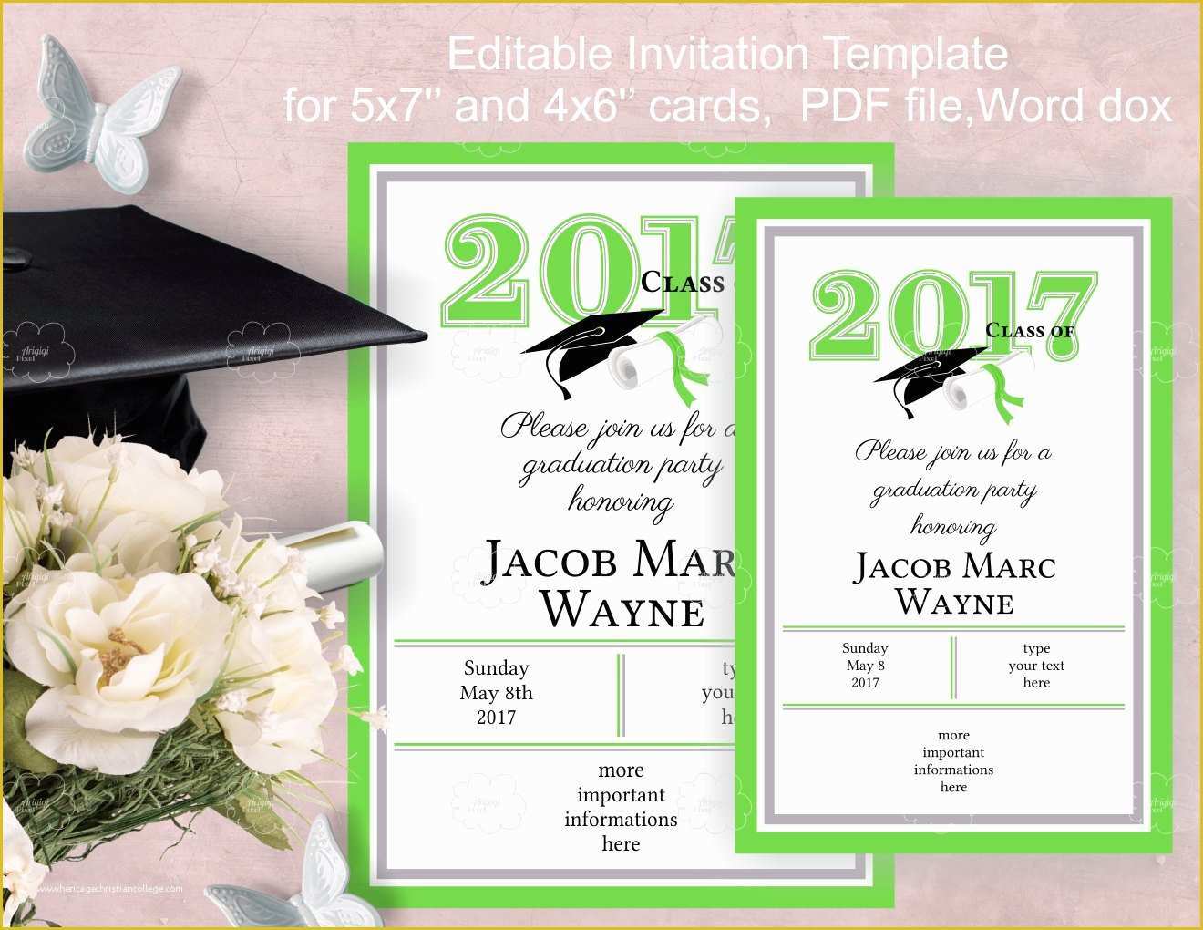 Free Graduation Announcements Templates Downloads Of Graduation Party Invitation Template Edit Yourself