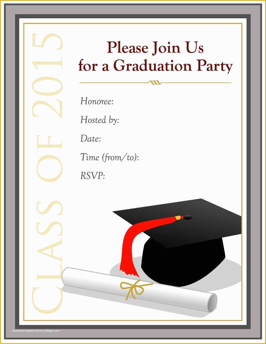 Free Graduation Announcements Templates Of 40 Free Graduation Invitation Templates Template Lab