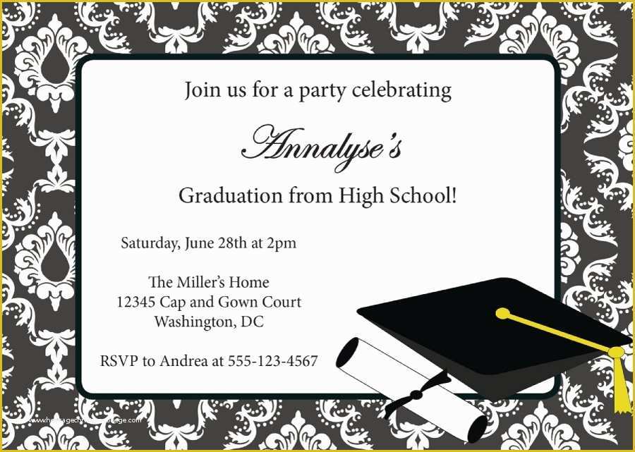 Free Graduation Announcements Templates Of 40 Free Graduation Invitation Templates Template Lab