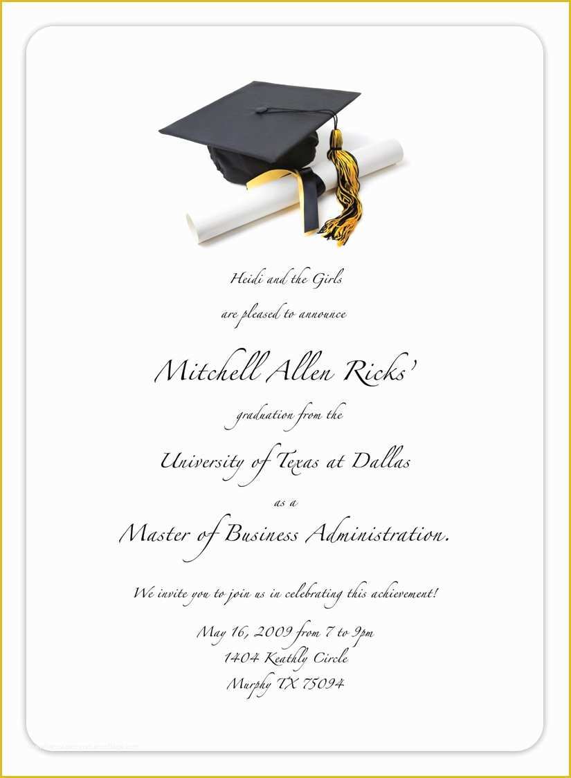 Free Graduation Announcements Templates Of Free Printable Graduation Invitation Templates 2013