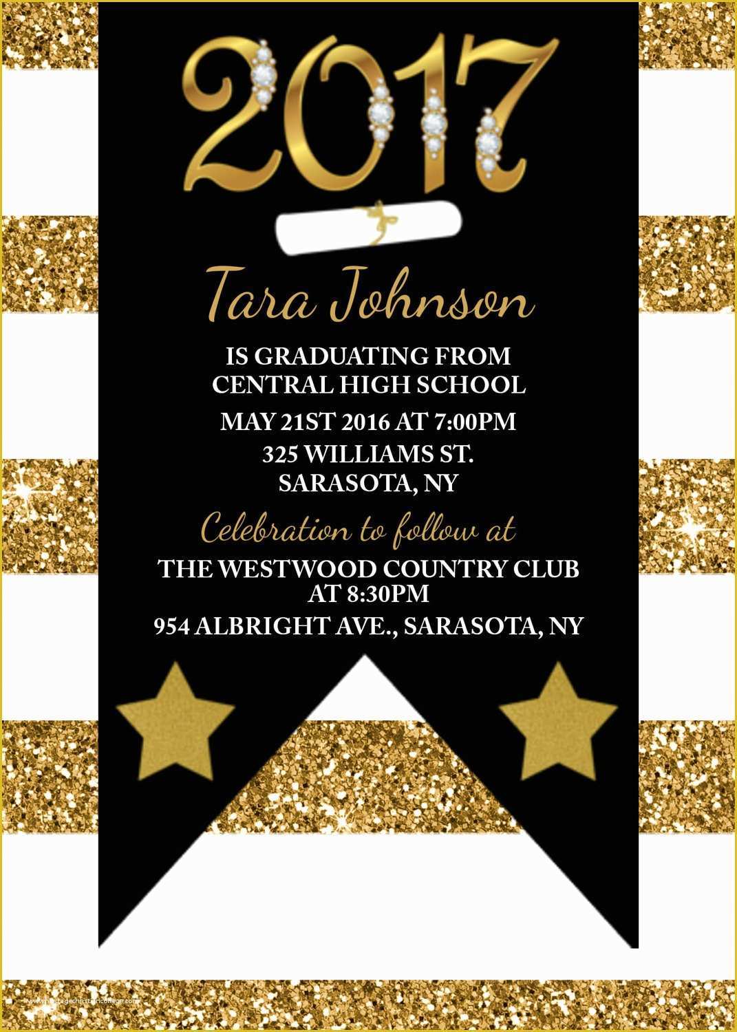 Free Graduation Announcements Templates Of Graduation Party