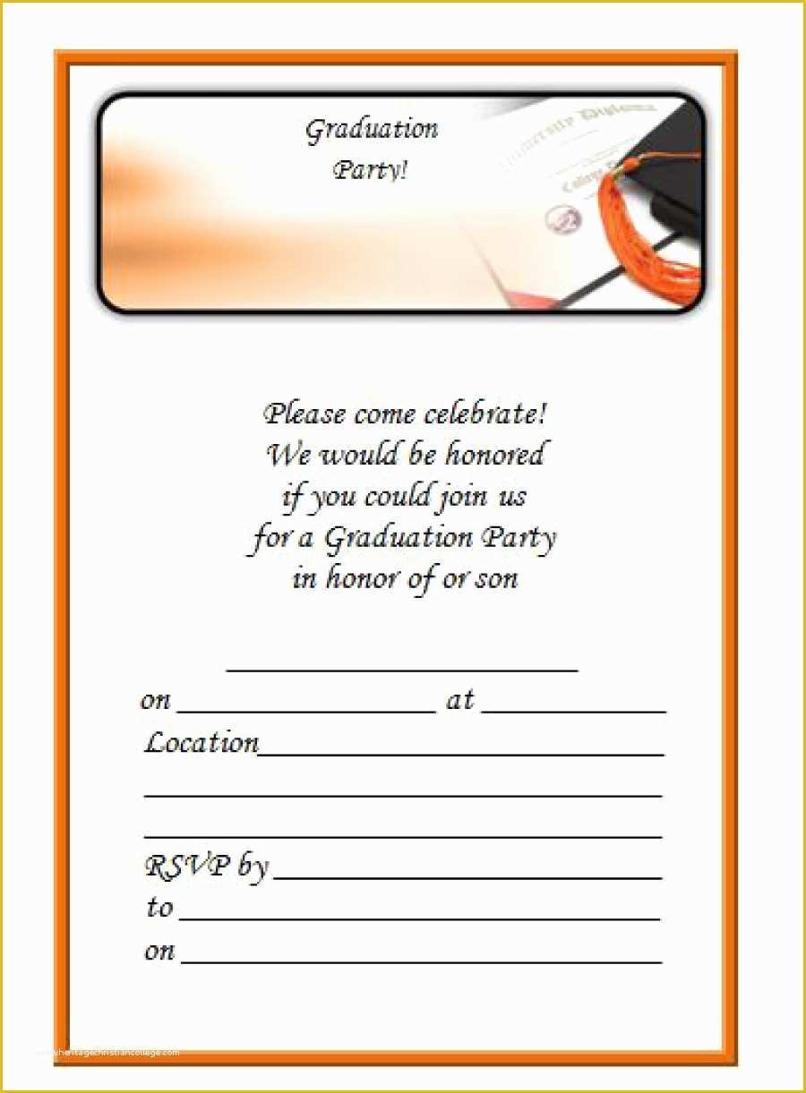 Free Graduation Party Invitation Templates Of 40 Free Graduation Invitation Templates Template Lab