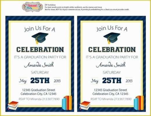 Free Graduation Party Invitation Templates Of Free Graduation Party Printables From Unlimited Party