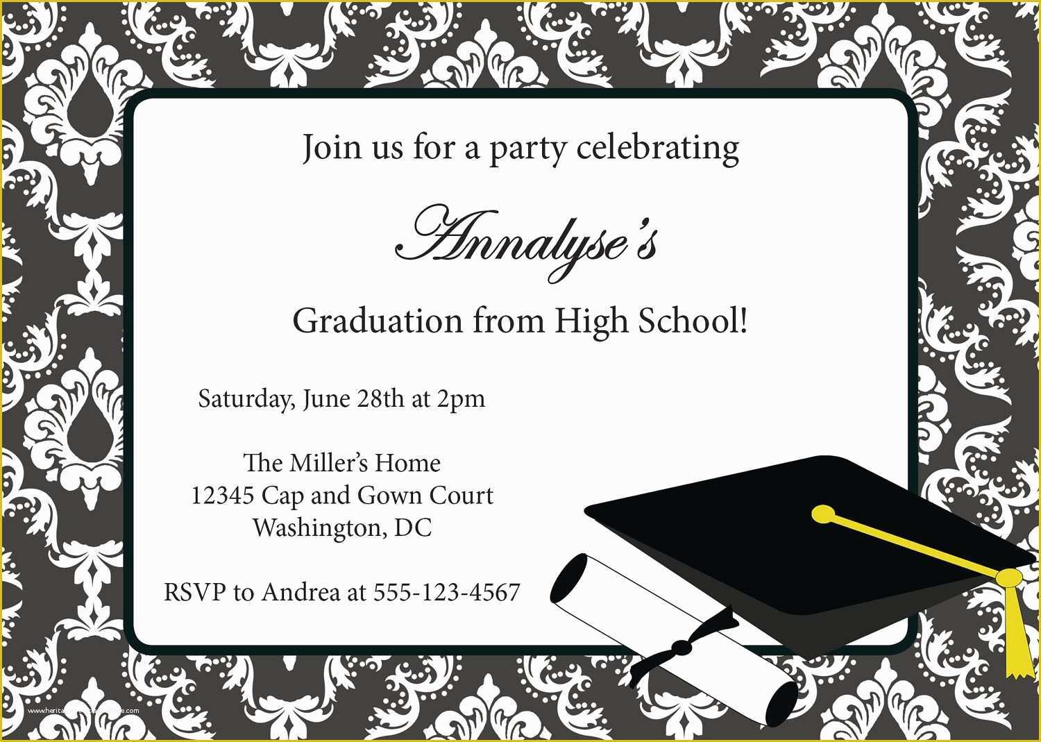 Free Graduation Party Invitation Templates Of Graduation Invitations Invitation Card for Graduation