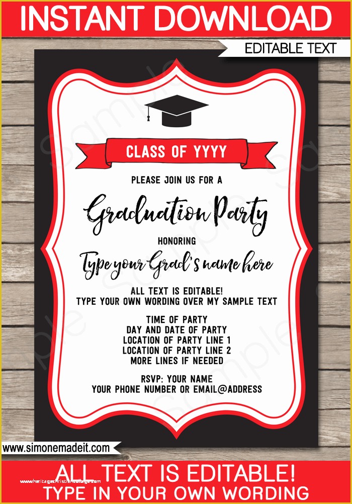 Free Graduation Party Invitation Templates Of Graduation Party Invitations Template