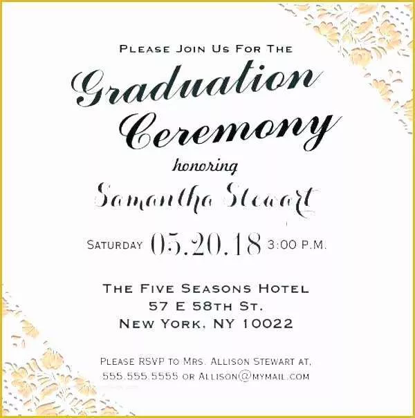 Free Graduation Party Invitation Templates Of Samples Graduation Invitation Samples Graduation