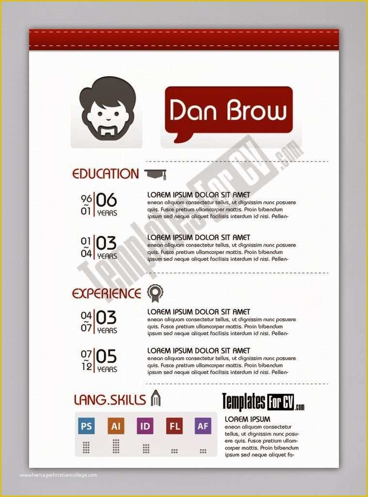 Free Graphic Design Resume Template Of Desain Cv Kreatif Contoh Cv Kreatif Download Link