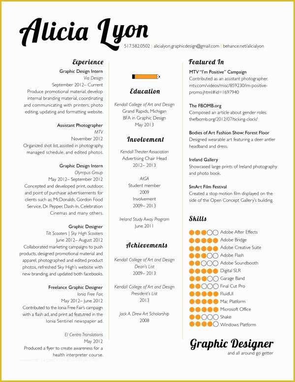 Free Graphic Design Resume Template Of Graphic Design Resume Samples