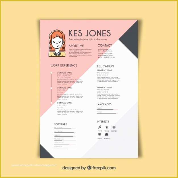 Free Graphic Design Resume Template Of Graphic Designer Resume Template Vector