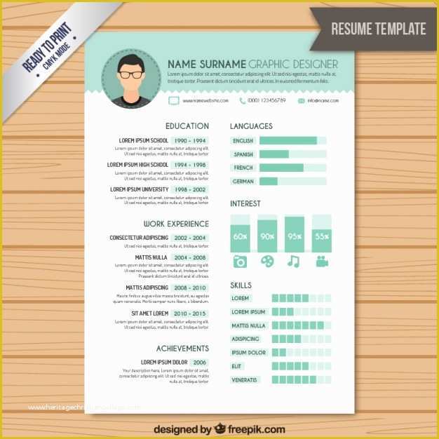 Free Graphic Design Resume Template Of Resume Graphic Designer Template Vector