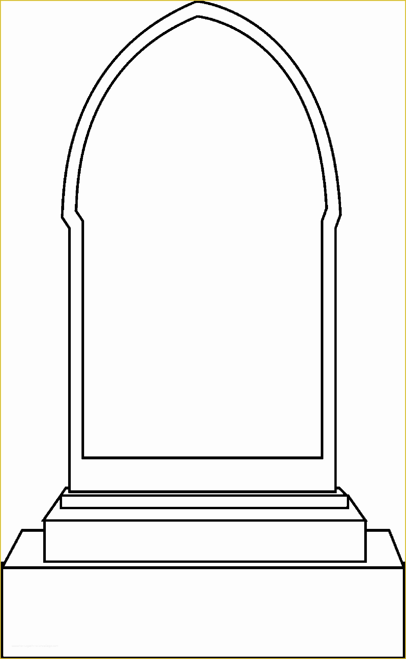 Free Gravestone Template Of Headstone Template Clipart Best