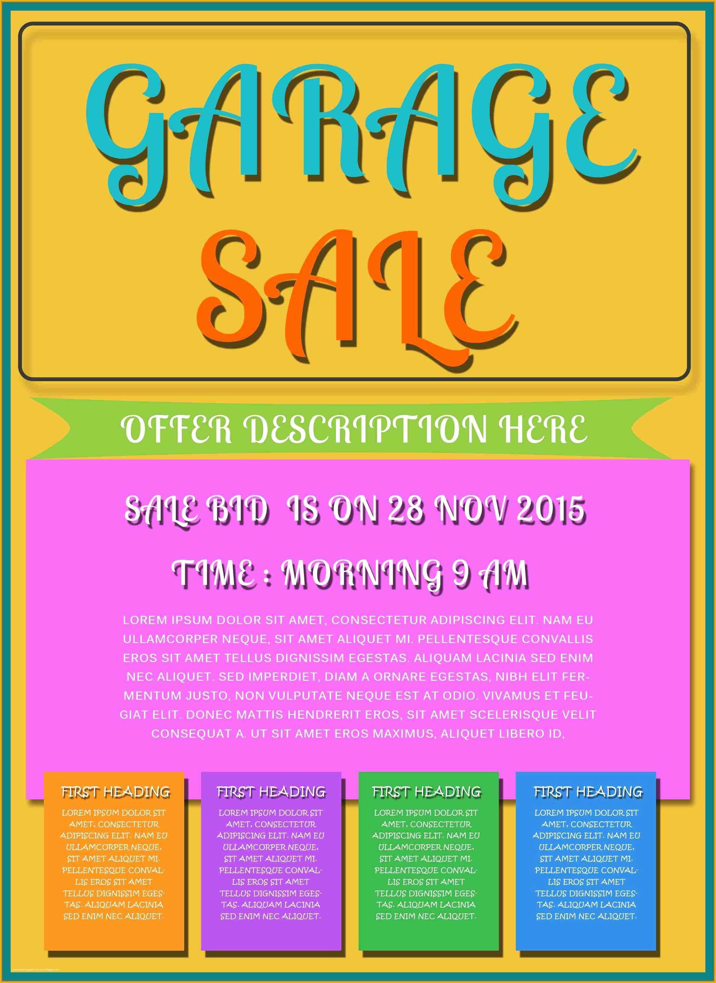 Free Handout Templates Of 10 Garage Sale Flyer Template Free