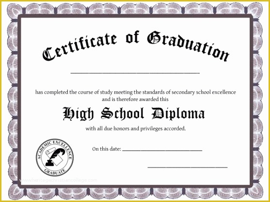 Free High School Diploma Templates Of 25 High School Diploma Templates Free Download