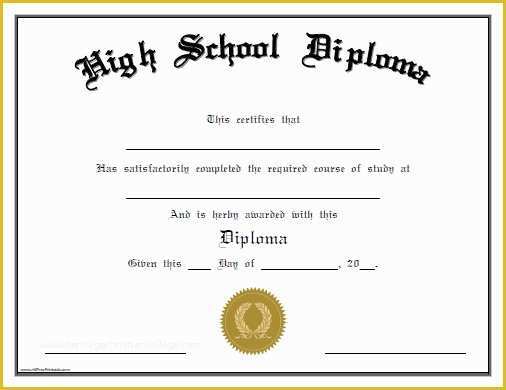 Free High School Diploma Templates Of 25 High School Diploma Templates Free Download